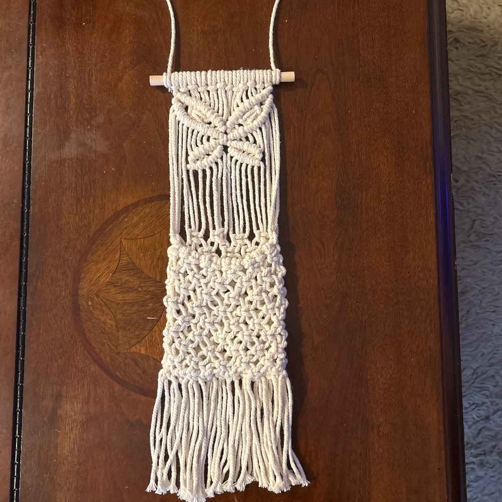 Butterfly Detailed Macrame Pouch